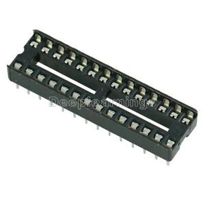 10PCS 28-Pin 28P Narrow DIP IC Sockets Adaptor Solder Type Socket 2.54mm Pitch