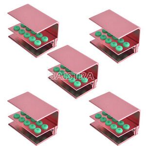 5 Kits Dental Burs Disinfection Autoclave 10 Holes Holder Handpiece Blocks Hy
