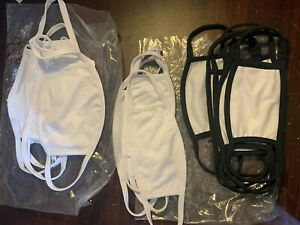 Sublimation Blank Facemasks - Bulk - Lot of 16 - Adult Small / Youth Small Mix