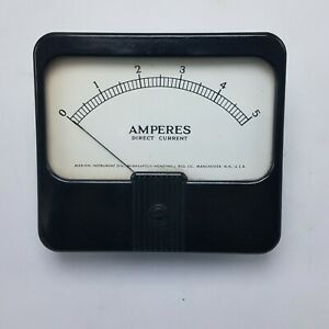 Vintage Marion Instruments Honeywell Model M21 Amperes Direct Current Guage 0-5