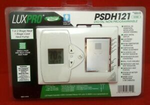 Lux Non-Programmable Heat Pump Thermostat 1 or 2 H 1 C Dual Power PSDH121