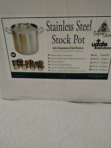 Update International SPS-20 Induction Stock Pot, 20-Quart, Silver