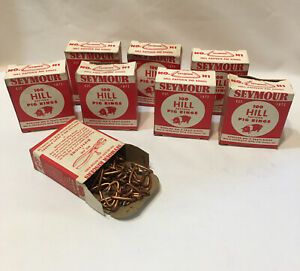 Seymour Blair Pig Rings 800 Copper Coated Ringers 8 Boxes Vintage Farming