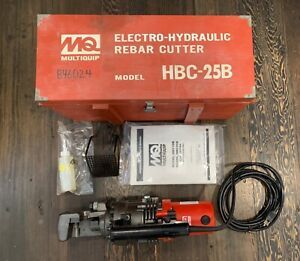 Multiquip MQ Electro-Hydraulic Rebar Cutter HBC-25B (Cuts 5/32&#034; to 1&#034;) 115V MINT