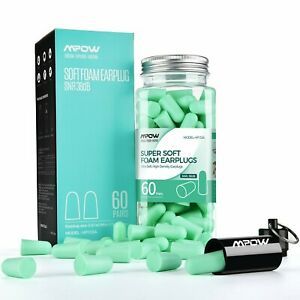 MPOW 133B Upgraded Soft Foam Earplugs 60 pairs Blue