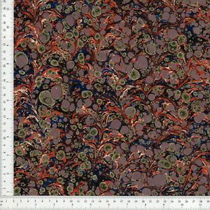 Hand Marbled Paper for Bookbinding, Long Grain 60x86cm 24x34in Series d414