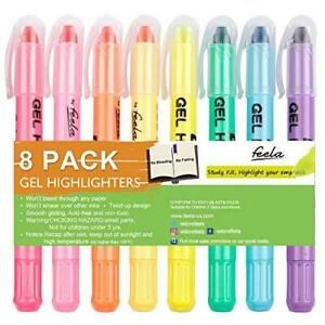 Feela Bible Gel Highlighter study kit (8 Bright Colors)