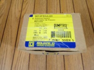 SQUARE D 9013FSG2J20 PUMPTROL PRESSURE SWITCH NEW IN SQUARE D PACKAGE NOS
