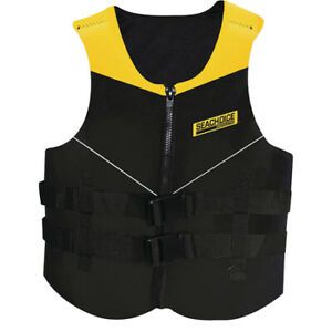 SEACHOICE 86571 Neoprene Multi-Sport Vest, Yellow/Black - Child, 30 - 50 lbs.