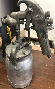 Vintage Binks Model 18 Pressure Auto Body Paint Spray Gun &amp; Cup