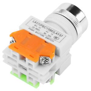 Self-Locking Flat Head Push Button Switch Momentary Switch /22mm Mount / Ui:660V