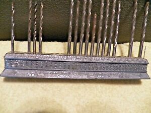 The Cleveland Twist Drill Co. Vintage Bit Holder. Some Bits Included.