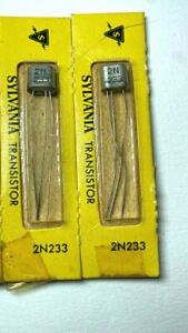 Two Sylvania 2N233 VINTAGE GERMANIUM TRANSISTORS