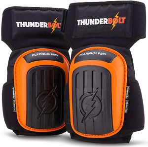 Knee Pads for Work by Thunderbolt with Heavy Duty Gel Cushion Perfect for and