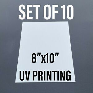 8&#034;x10&#034; - UV PRINTING - GLOSS WHITE ALUMINUM BLANKS - 10pcs