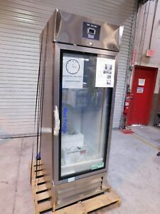 ABS 23 CU. FT. Glass Door Stainless Steel Pharmacy Refrigerator DAMAGED