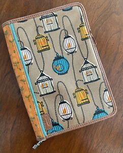 Fossil Key-Per Agenda Notebook Journal Bird Cage Coated Canvas iPad/tablet Case