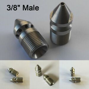 Pressure Washer Drain / Sewer Cleaning Jetter Nozzle 9 Jet 3/8&#034; Male 4.5 Rota WM