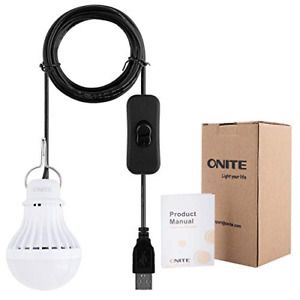Onite 20-US24USB3W-WW BBQ-Lantern USB Camping, Also for Garage Warehouse Car LED