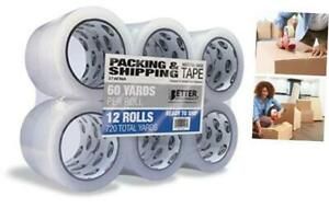 12 Pack Clear Heavy Duty Packing Tape, Shipping Tape Rolls,