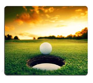 Golf Course Mouse pad,Golf Ball Near Hole Personality Desings Gaming Mouse Pad