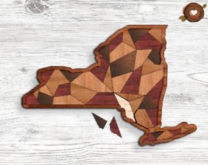 New York State Puzzle SVG, Digital Download, State Puzzle - PDF/EPS/PNG/CDR