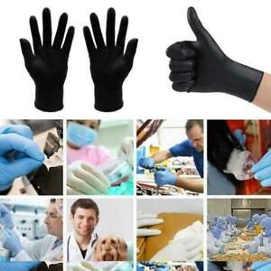 10 Pcs Nitrile Exam Gloves Latex &amp; Powder Free Size Large Medium XL Small D8W0