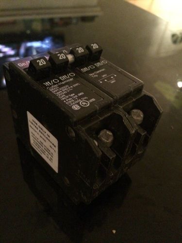20a 4 pole quad circuit breaker cutler hammer push-on br420 20a/2p 20a/20a for sale
