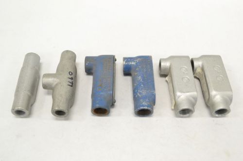 Lot 6 new crouse hinds assorted conduit body 3/4in 1/2in npt 21b75m b246654 for sale