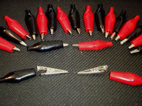 20 pc insulated alligator test jumper clips sm for sale