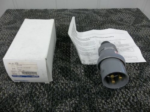 Thomas betts tb russellstoll 3750 30a 250v 20a 600vac plug connector 2 pole new for sale