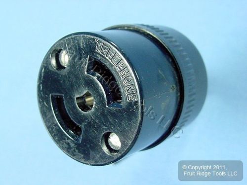 Leviton corrosions resistant locking telephone phone connector plug ph66-24 for sale