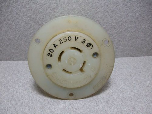 Hubbell hbl2426 ac flanged outlet l 15-20 white for sale