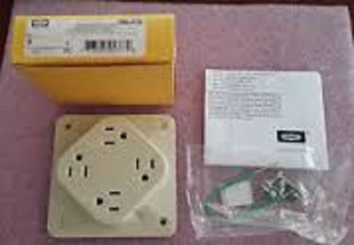 Hubbell hbl 4-plex receptacle, 15a, 125v, 2-p, 3-wire; model: hbl415i for sale