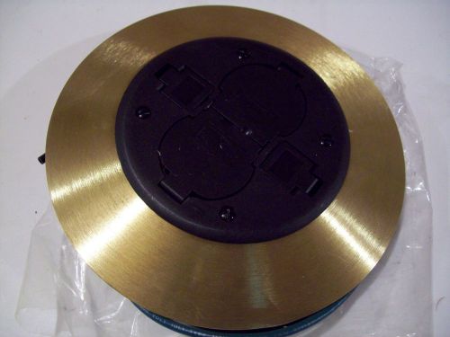 Hubbell pt2x2sfbrs3 scrubsheild poke-thru  flange and cover service fitting new for sale