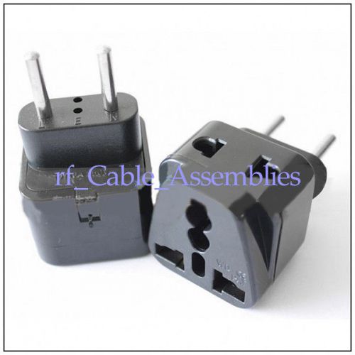 2X EU to US/IEC/UK Conversion Plug Travel Adaptor Converter AC Socket 2 Outlet