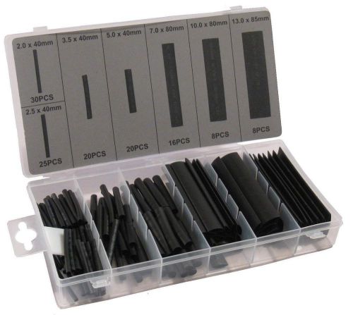 127pc heat shrink tubing wire wrap assortment in storage case kit for sale