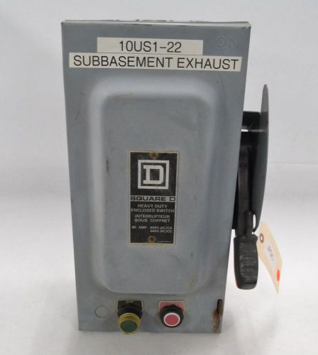 SQUARE D CHU362 NON-FUSIBLE 60A AMP 600V-AC 3P DISCONNECT SWITCH B314761