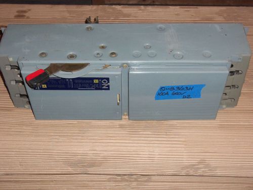 SQUARE D QMB QMB363H 100 AMP 600V FUSIBLE PANEL PANELBOARD SWITCH SER D2 SINGLE