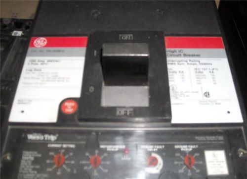 Ge tkl4v4612 1200 amp molded case circuit breaker for sale