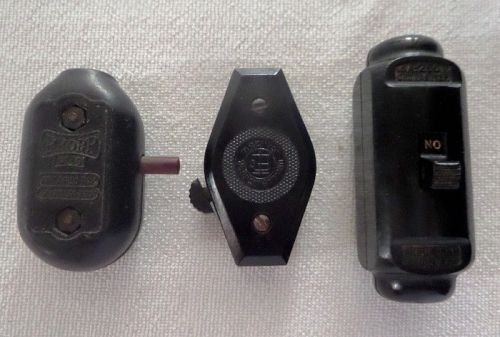 Lot of 3 Antique Feed Through Switches~Propp Arrow-H&amp;H Appliance~Estate Find!