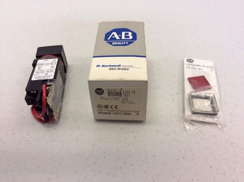 Allen Bradley 800MB-CPT16RK Push To Test Pilot Light Series A Red Lens 60/50