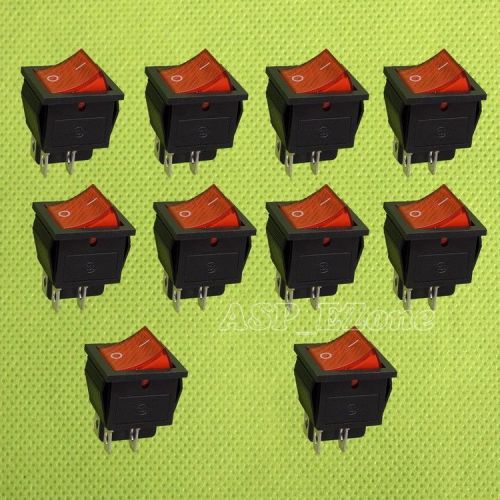 10pcs red ac 250v  rocker switch kcd4-201n for sale