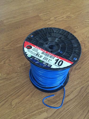 Premium 10 AWG THHN THWN Wire BLUE 450+ FT 600 V Premium Copper Stranded NEW