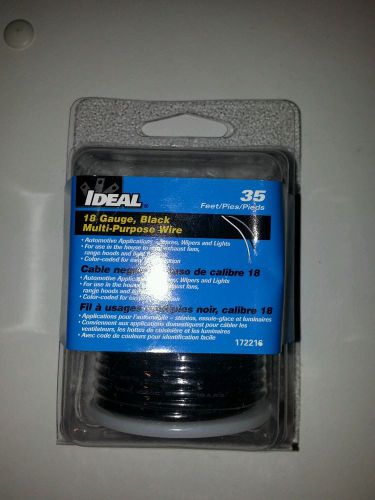 Ideal Multipurpose Black Wire 18 Gauge 35 Feet Model 172216