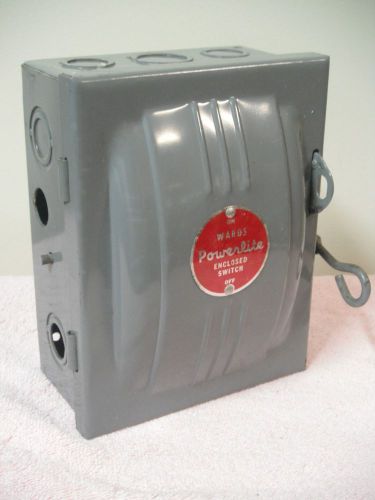Vintage WARDS Powerlite Fuse Box Model 2311  30 AMP 125/250 Volt SUPER CLEAN!