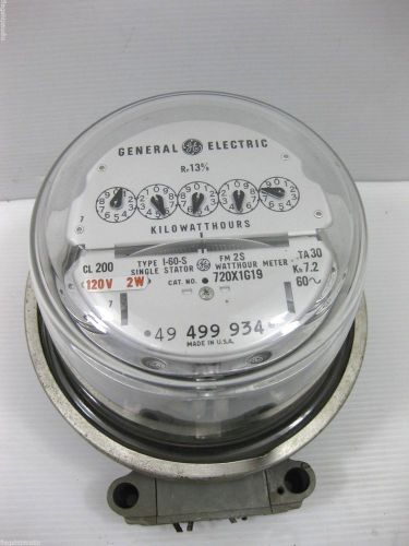 General Electric GE CL200 Type I-60-S FM 25 Single Stator Watt Hour KWH Meter
