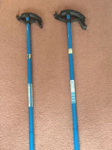 (2) ideal pipe bender heads 1/2 &amp; 3/4 rigid emt conduit handle electrical for sale