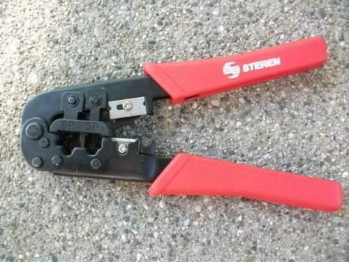 Steren HT 568 Modular Crimping Tool with Ratchet Mechanism 6P 8P Wire