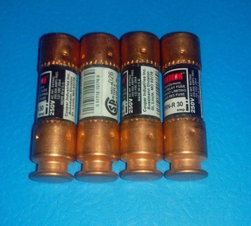 New lot of 4 fusetron time delay fuse frn-r-30 30a 30 a amp 250 vac for sale